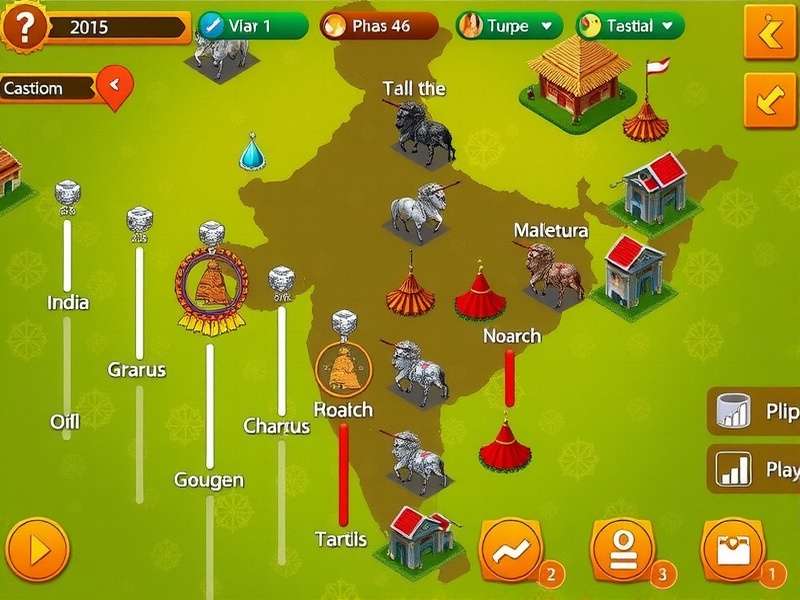 Sari Polo Divas gameplay screenshot showing traditional Indian elements
